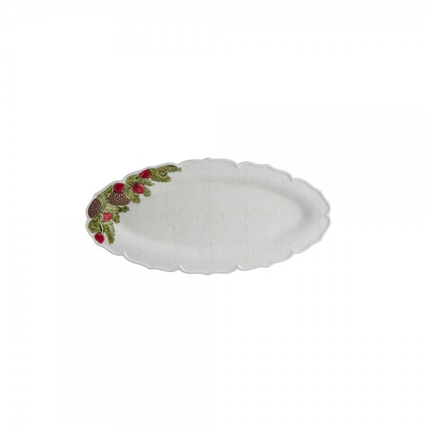 Bordallo Pinheiro- Christmas Garland Oval Kayık Servis 39,5cm