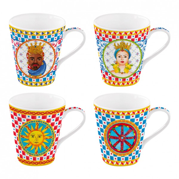Sicilya - 4'lü Mug Fincan Seti