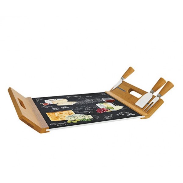 Easy Life - World of Cheese Cam Peynir Kesme ve Sunum Seti 44 cm