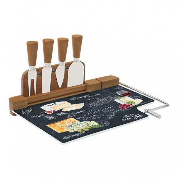 Easy Life - World of Cheese Cam Peynir Kesme Seti 31 cm