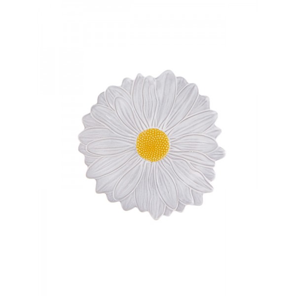 Bordallo Pinheiro-Maria Flor Beyaz Papatya Pasta Servis 23cm