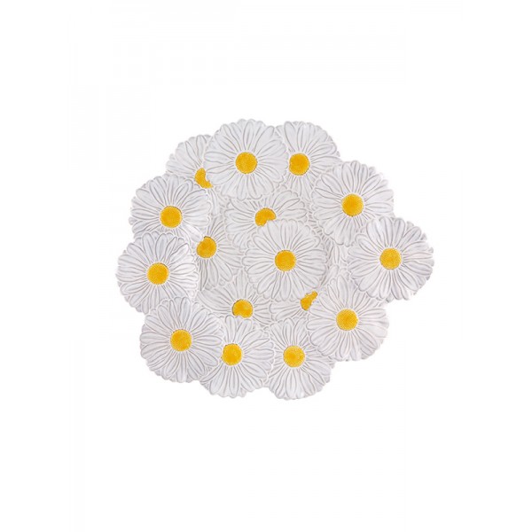 Bordallo Pinheiro-Maria Flor Beyaz Papatya Servis Tabağı 47cm